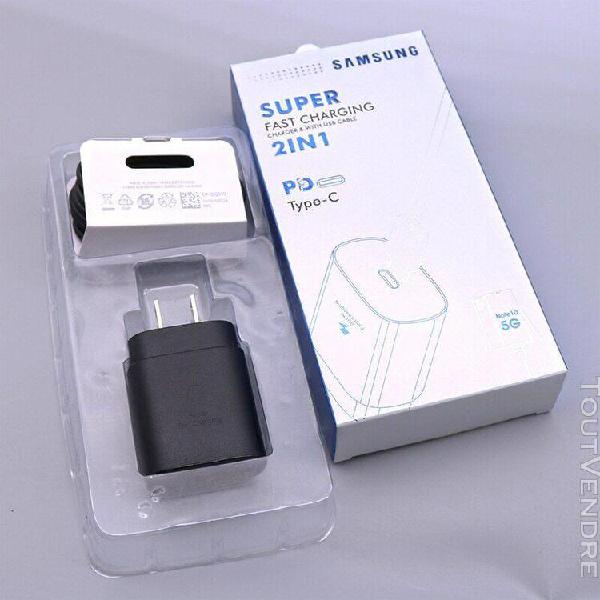 chargeur samsung authentique pour la charge super rapide, ad