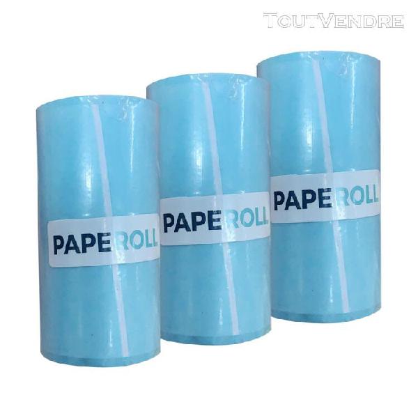 3 rouleaux papier d'impression portable de poche imprimante