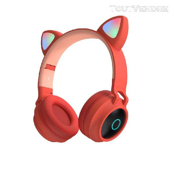 bluetooth 5.0 sans fil chat oreille de lapin oreille casque