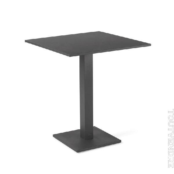 Table pliante prada 70x70cm gris anthracite gescova