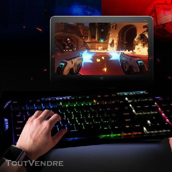 7 couleur led rétro éclairage multimédia clavier