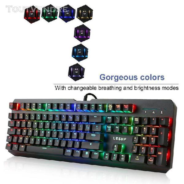 Clavier gamers mécanique azerty + choix de 7 couleurs