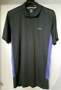 maillot polo sport reebok usa noir bleu excellent etat -