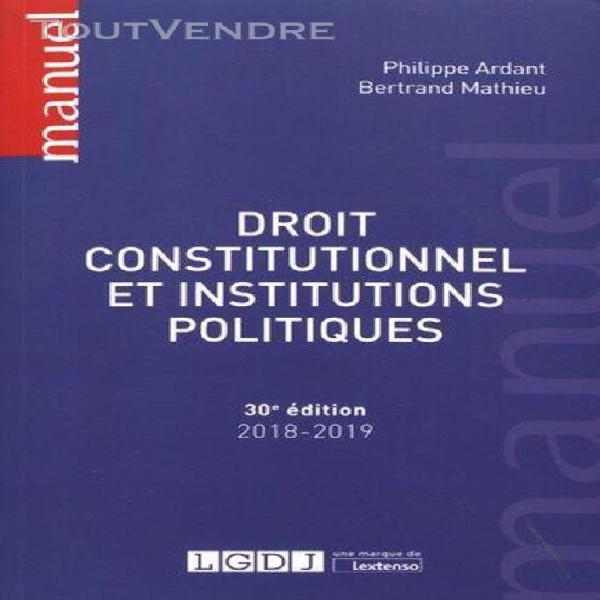 droit constitutionnel et institutions politiques