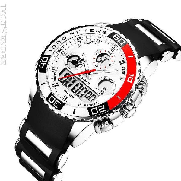 montre de luxe pour homme, bracelet en caoutchouc,