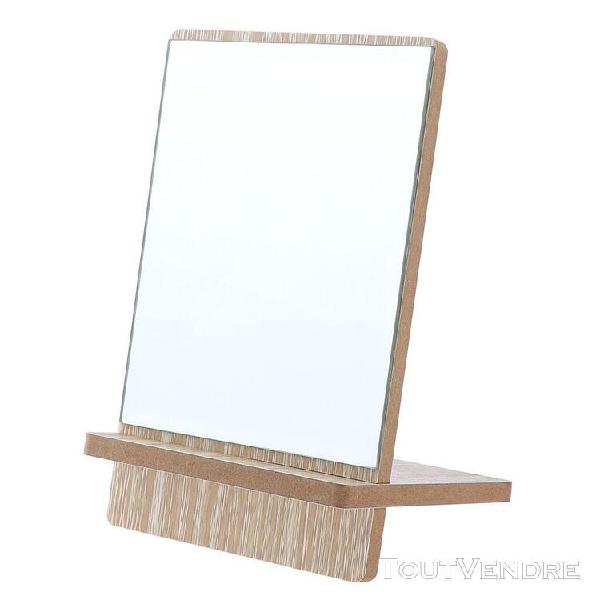 Miroir maquillage, miroir de table en bois vintage style id