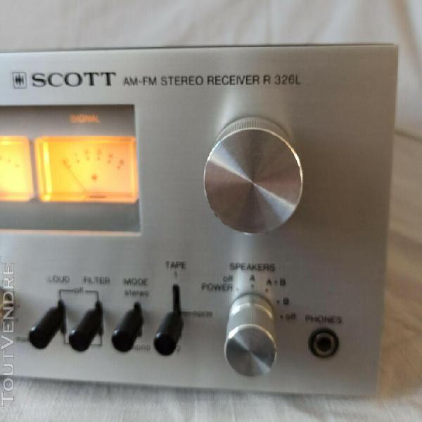 Ampli tuner scott r326l  vintage 1977 parfait état,