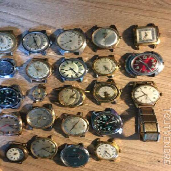 lot de 38 montres anciennes mecaniques pour pieces ou a repa