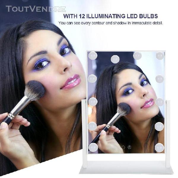 miroir de maquillage led de vanité 12leds hollywood style