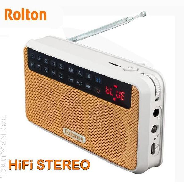 Rolton - haut-parleur stéréo e500, bluetooth, radio fm,