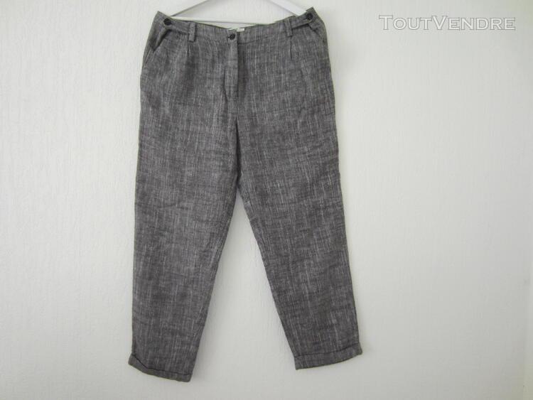 Pantalon gris chiné t 40