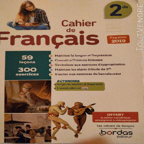 cahier de français 2de