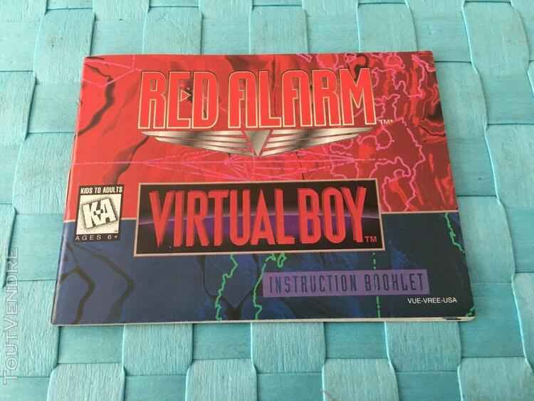 Notice du jeu nintendo virtual boy - red alarm