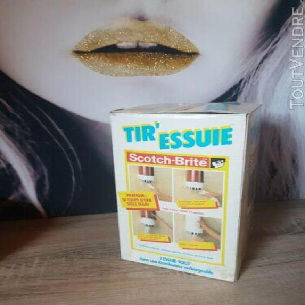 Distributeur papier tir essuie scotch brite vintage plastiqu