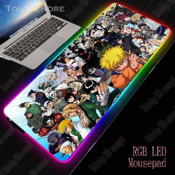 grand tapis de souris, rétro éclairage led, pour