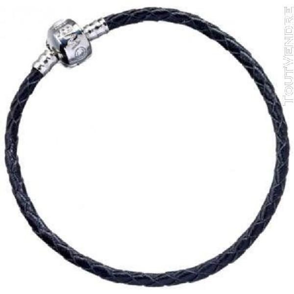 Harry potter - bracelet fantaisie cuir noir - 18cm