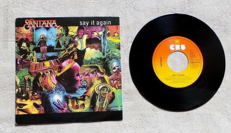 S disque vinyle 45t sp / santana &quot;say it again&quot; 1985 holland