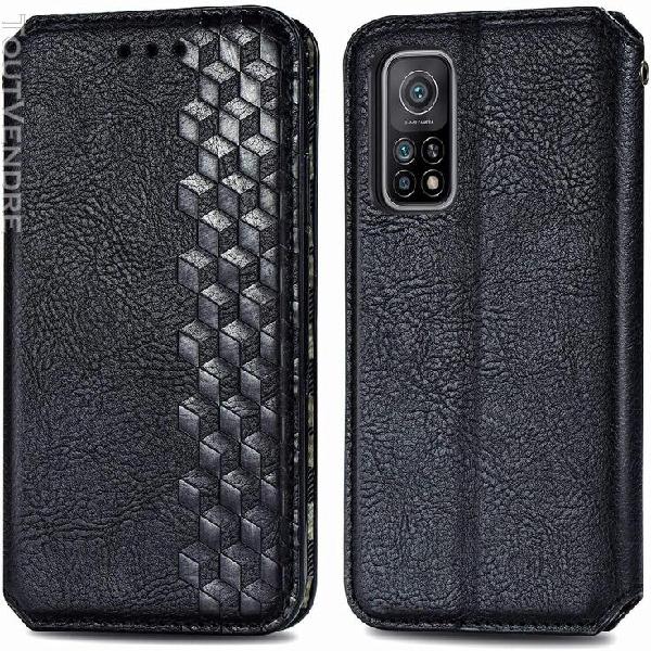 coque xiaomi mi 10t / 10t pro 5g antichoc etui rabat cuir ca