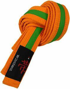 depice ceinture de karaté et judo - orange/vert