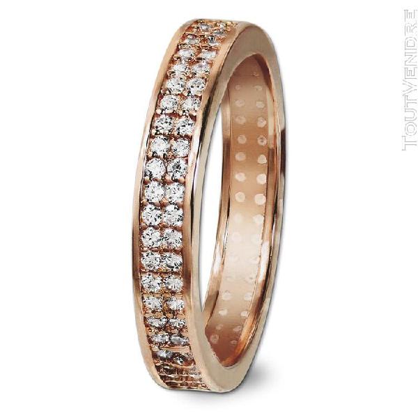 golddream bague 2 rangs femme or rose taille. 58 bijoux 333