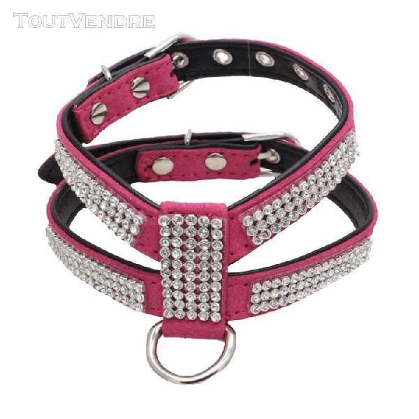 Harnais de strass réglable pour chat chien chiot chaton