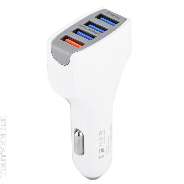 Universal mini car kit charger 4x ports usb portable led lig