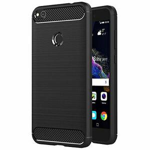 Aicek coque huawei p8 lite 2017, noir silicone coque pour p8