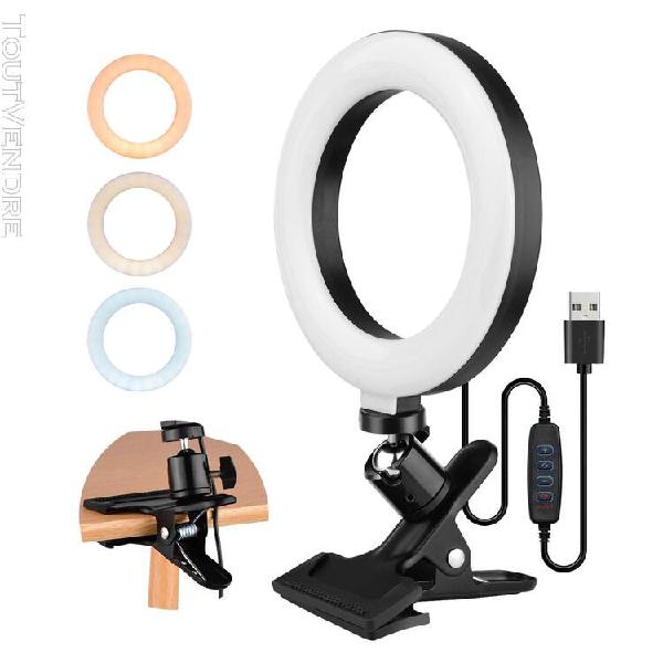 6,3 pouces 2700k-5500k selfie ring video light avec support