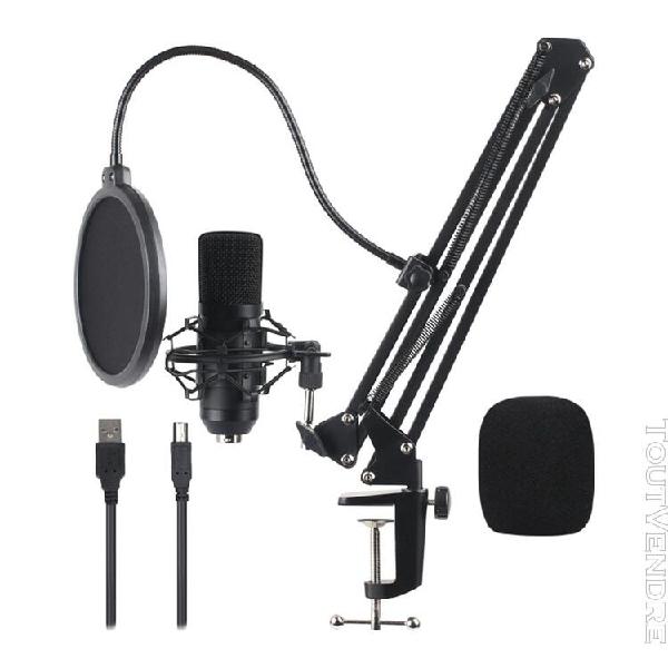 Usb streaming podcast pc microphone, professionnel ordinateu