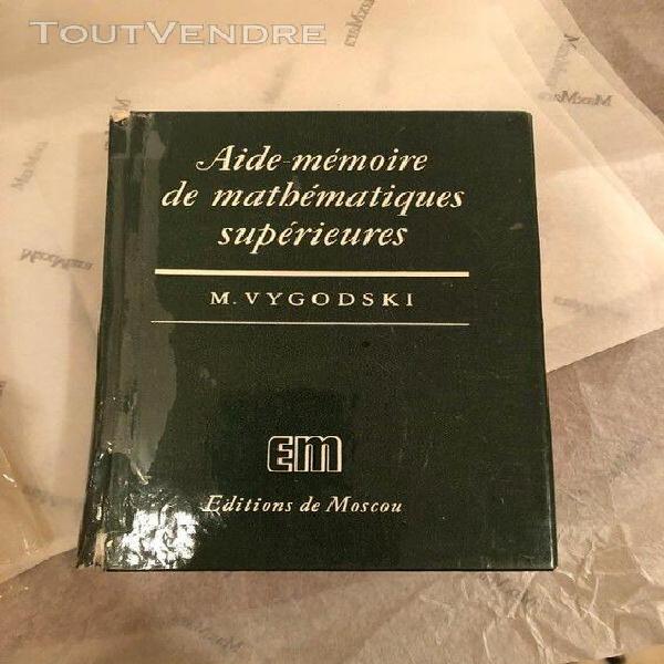 Livre aide mémoire de mathématiques supérieures vygodski