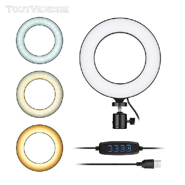 16cm / 6inch mini led ring light lampe de remplissage alimen