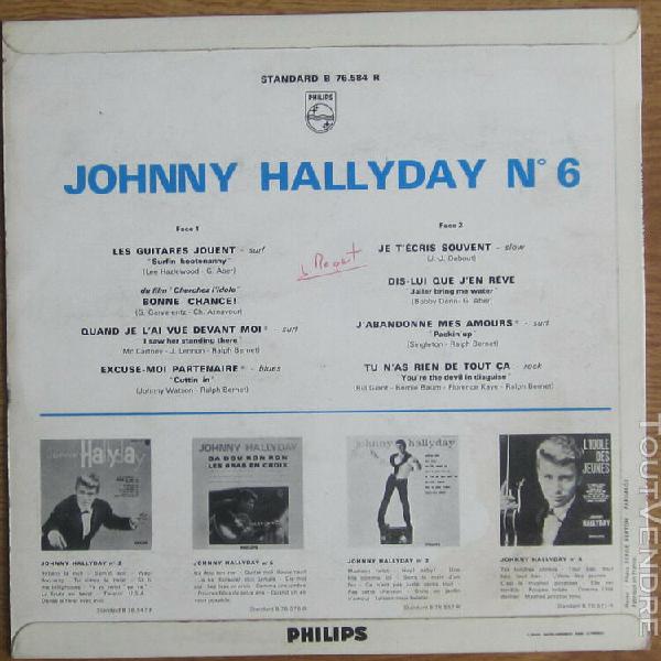 Johnny hallyday les guitares jouent lp 25cm 33 tours