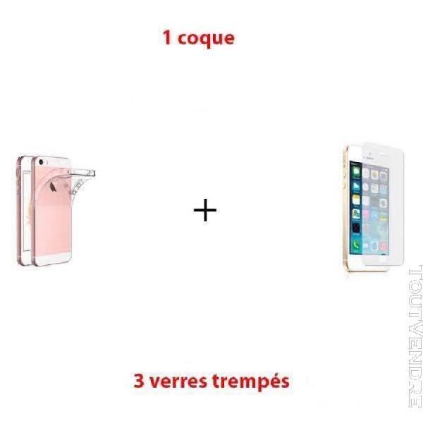 pour iphone 5 - 3 films protection Écran verre trempé anti