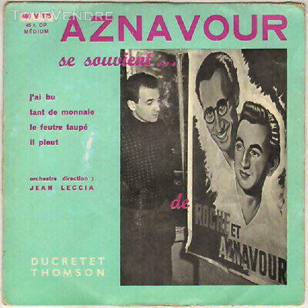 Charles aznavour &quot;se souvient de roche et aznavour&quot; ep 1956