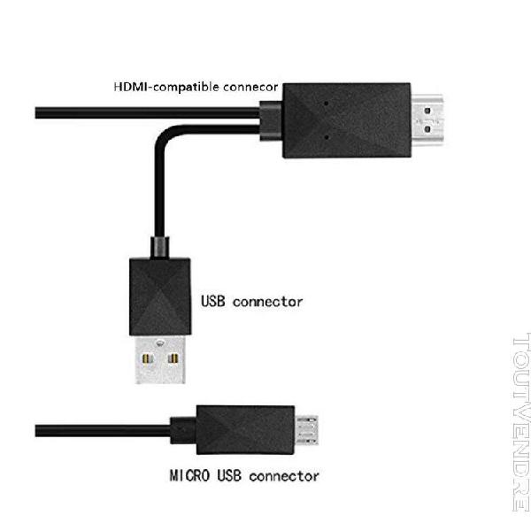 adaptateur télé 1080p compatible mhl micro usb vers hdmi