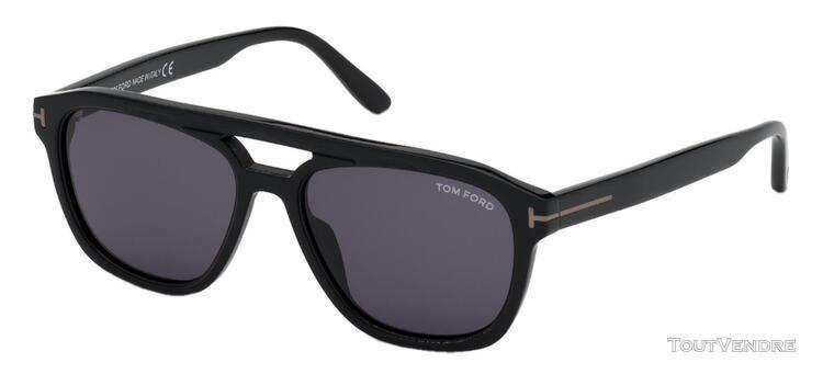 lunettes de soleil tom ford gerrard ft 0776-n shiny black/gr