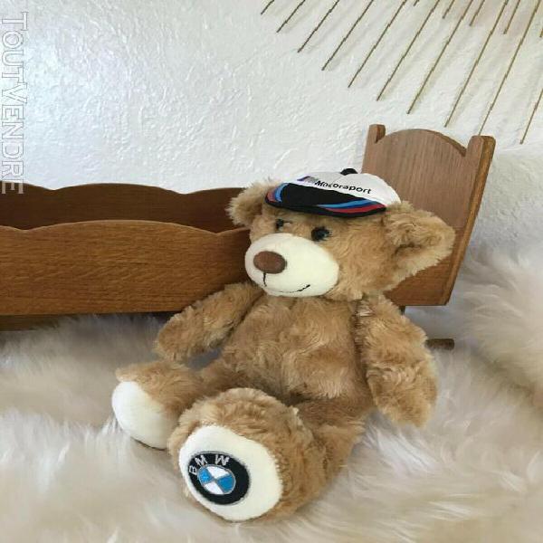 Peluche doudou ours nounours bmw motorsport hauteur 20