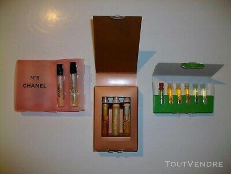 Lot boites echantillons miniatures parfum chanel + rocher