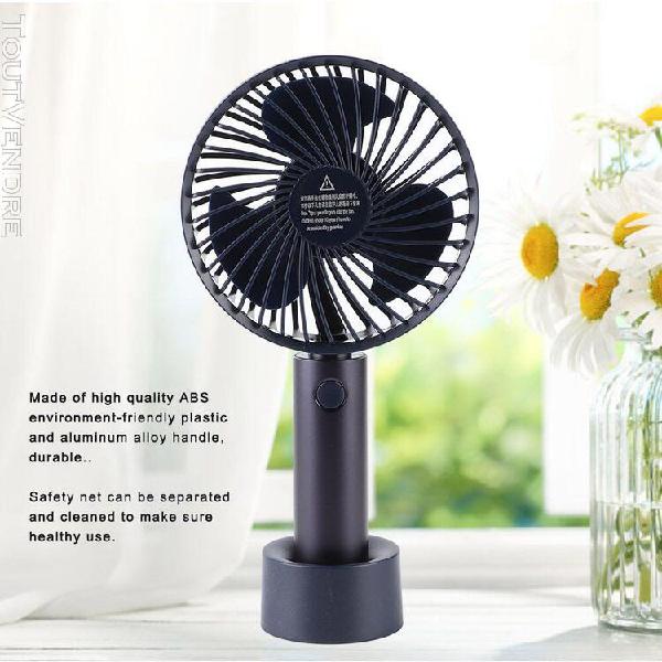 Mini ventilateur à main portable extérieur maison usb noir