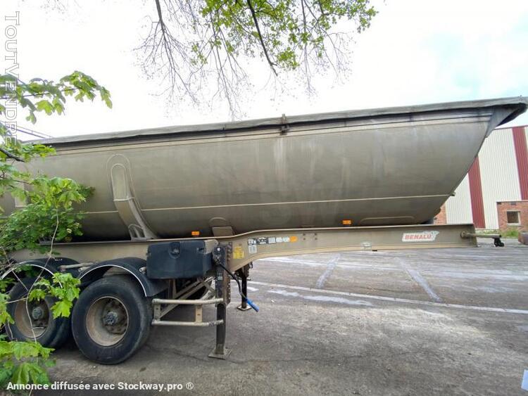 Semi-remorque routière benne basculante de chantier et de