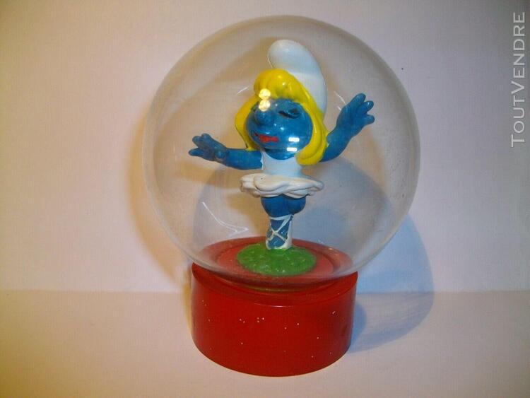 smurf schlumpf schtroumpf globe boule de neige rosarium ball