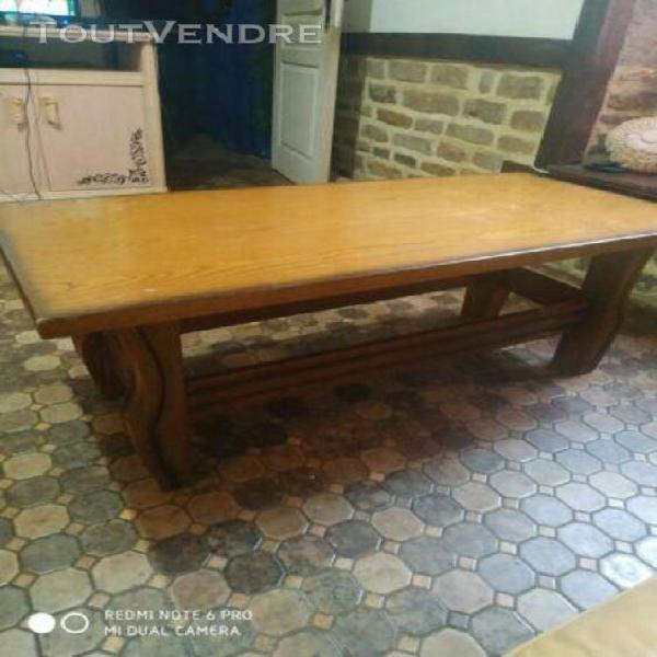 table basse bois massif