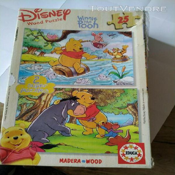 Boite 2 puzzles 25 pces winnie l&#39;ourson+autre puzzle animaux