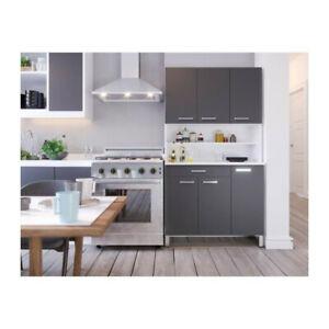 tacoma buffet de cuisine l 100 cm - gris mat