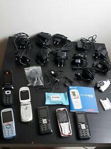 lot de 6 téléphones mobiles - sagem /samsung / panasonic -