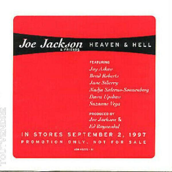 joe jackson heaven & hell - promo card sleeve cd ask 60273 