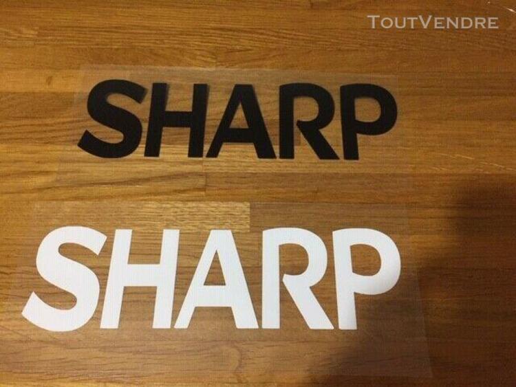 Sharp patch flocage football sponsor vintage - 20 cm par 5.5