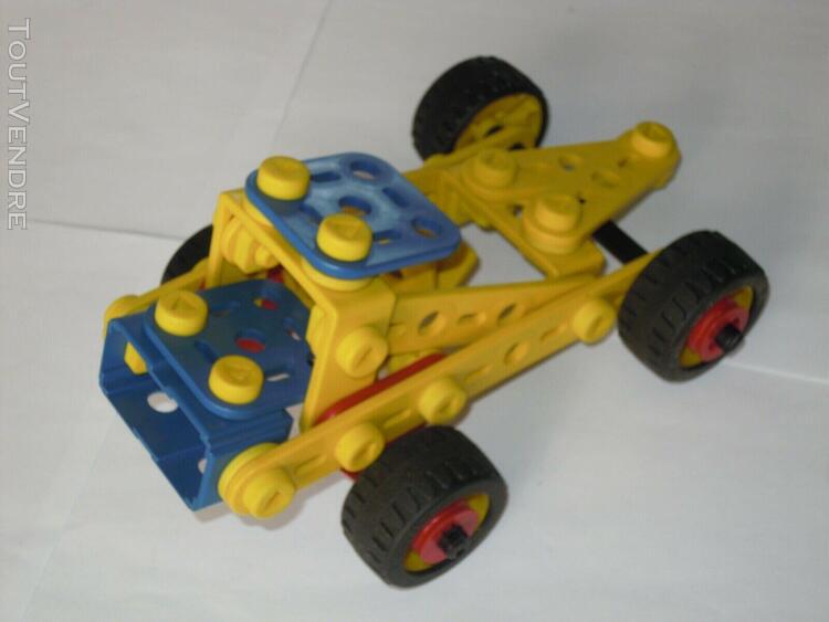 Lot pièces meccano junior piece construction toys voiture