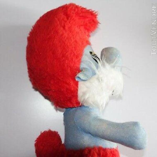 peluche grand schtroumpf puffi schlümpfe smurf vintage peyo