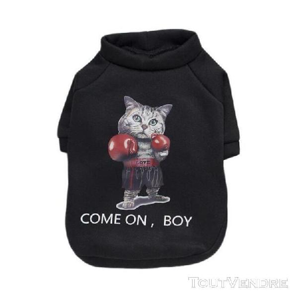 Vêtements animaux black l sweat à capuche pour chien,